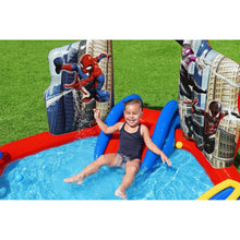 Bestway Spider-Man Inflatable Play Centre – Marvel Water Slide & Garden Play Toy with Repair Patch