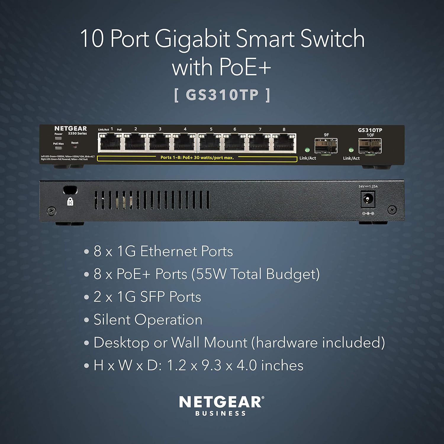 Buy NETGEAR,NETGEAR 10-Port PoE Gigabit Ethernet Smart Switch (GS310TP) - Gadcet UK | UK | London | Scotland | Wales| Near Me | Cheap | Pay In 3 | Networking