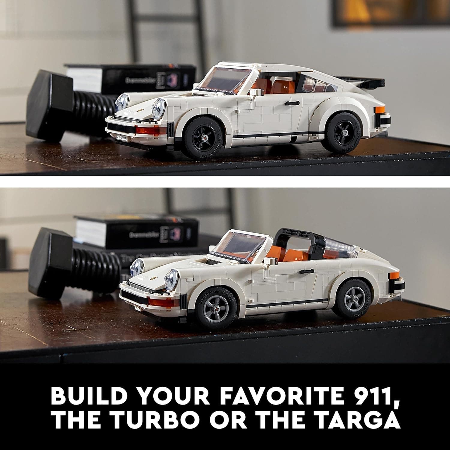 LEGO 10295 Icons Porsche 911 Racing Car Building Set, Collectible Turbo Targa, 2in1 Model - 3