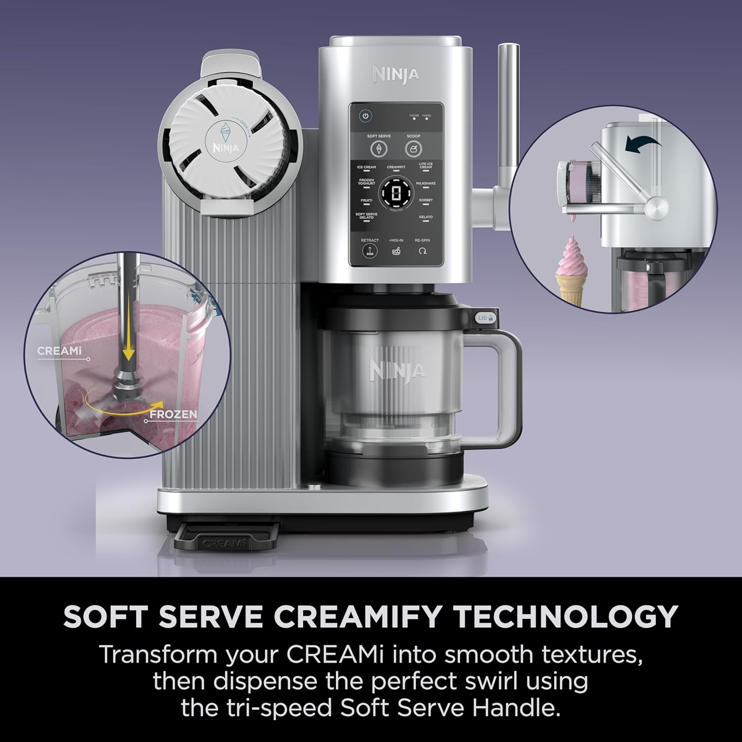 Buy Cashtro Ltd,Ninja Swirl by CREAMi NC701UK 13-in-1 Ice Cream & Frozen Dessert Maker – Silver - Gadcet UK | UK | London | Scotland | Wales| Near Me | Cheap | Pay In 3 | Ice Cream Makers