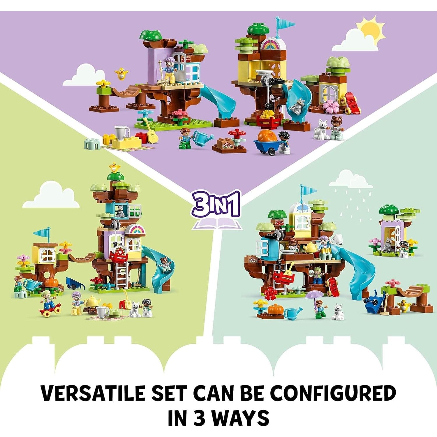LEGO DUPLO 3in1 Tree House Set with Animal Figures - 4