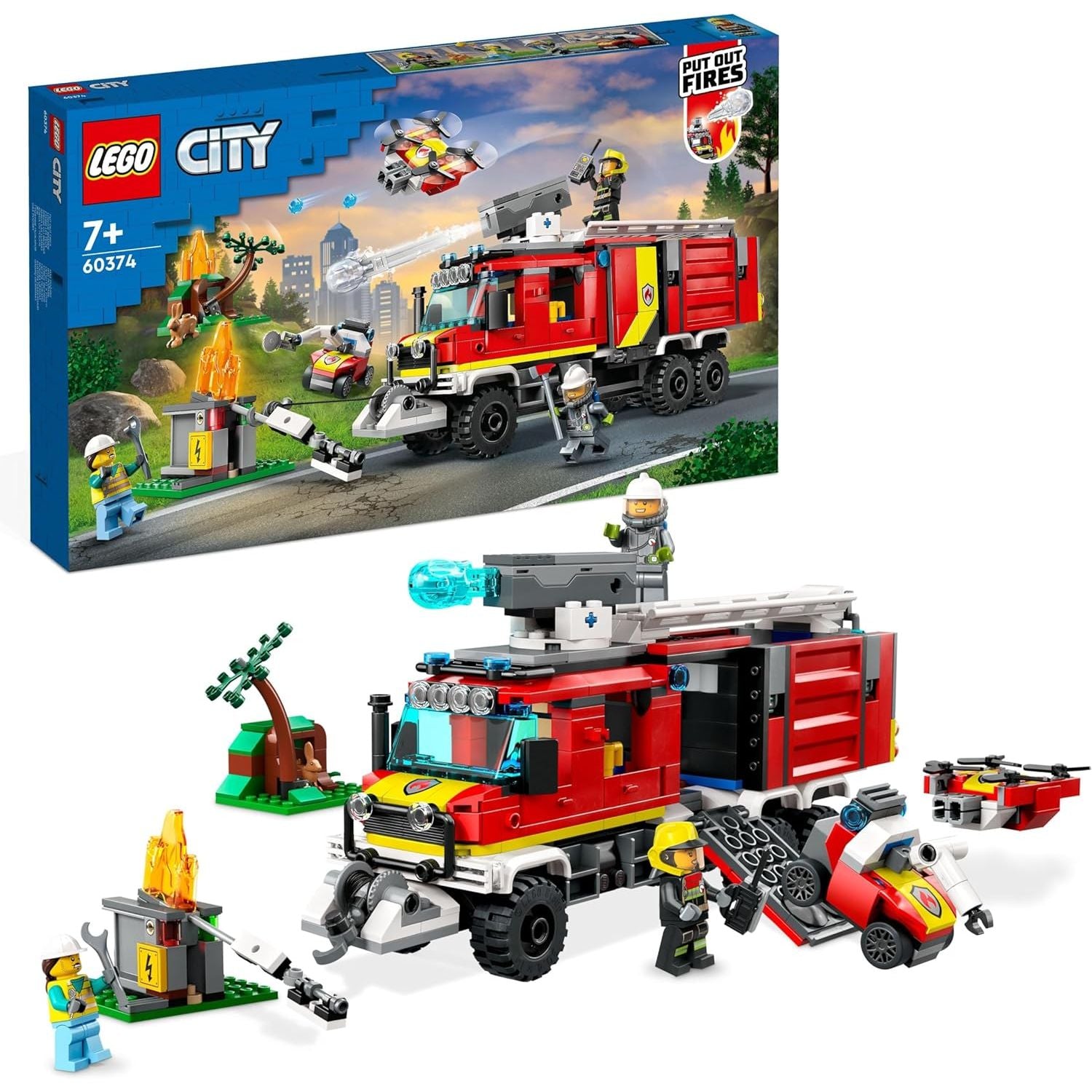 Buy LEGO,LEGO City 60374 Fire Command Unit Set Rescue Truck Toy 6+ - Gadcet UK | UK | London | Scotland | Wales| Near Me | Cheap | Pay In 3 | Construction Set Toys