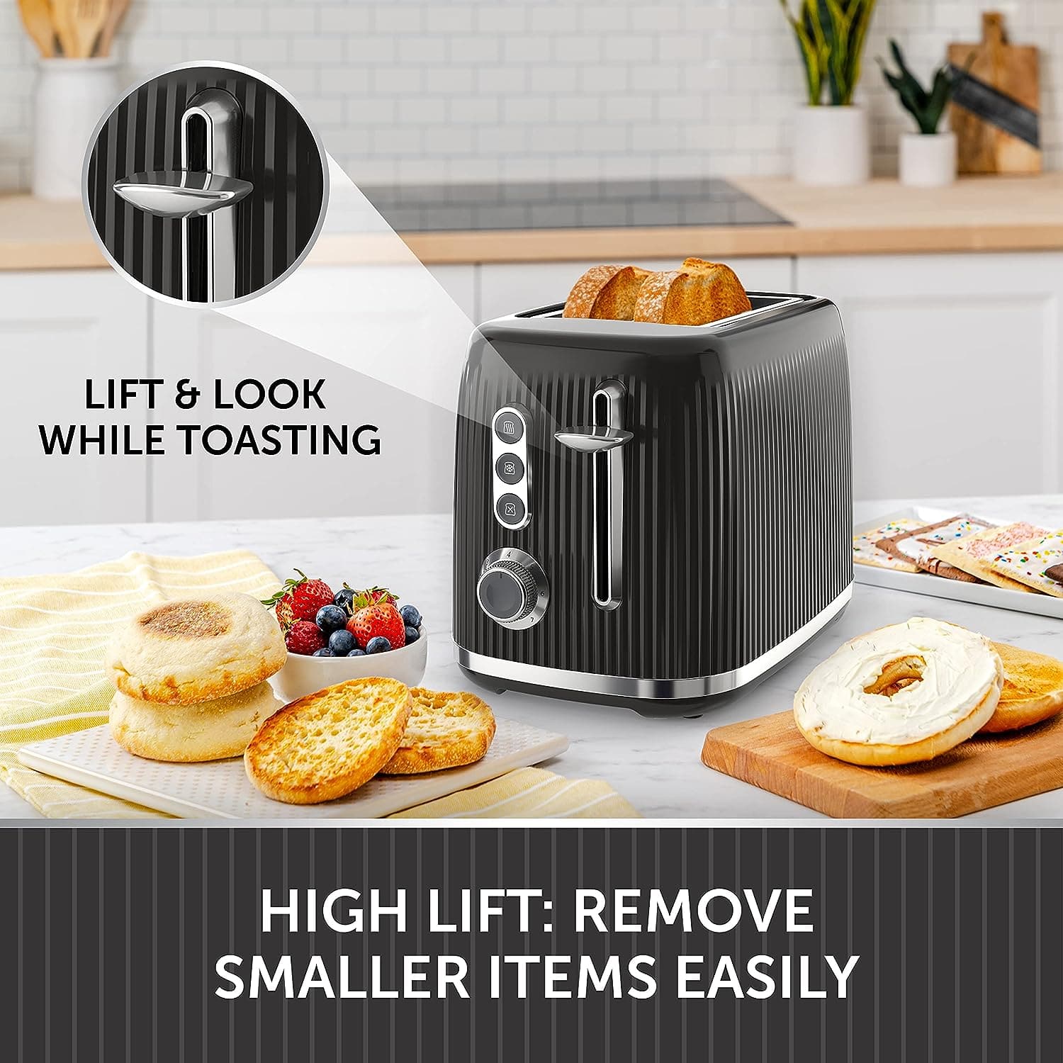 Buy BREVILLE,Breville Bold Black 2-Slice Toaster with High-Lift and Wide Slots | Black and Silver Chrome - Gadcet UK | UK | London | Scotland | Wales| Ireland | Near Me | Cheap | Pay In 3 | Electronics