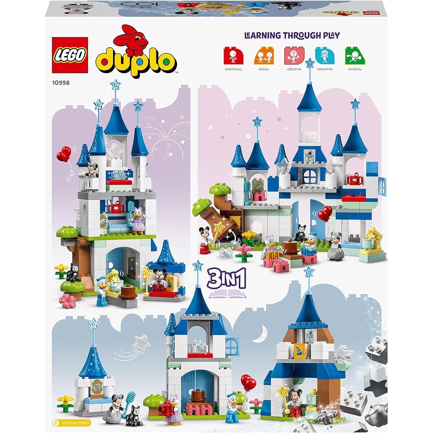 Buy Alann Trading Limited,LEGO 10998 DUPLO Disney 3in1 Magical Castle, Building Bricks Toy with Mickey Mouse, Minnie, Donald Duck and Daisy Figures, Toys for Toddlers and Kids 3 Plus Years Old, Disney's 100th Anniversary Set - Gadcet UK | UK | London | Scotland | Wales| Ireland | Near Me | Cheap | Pay In 3 | Toys & Games