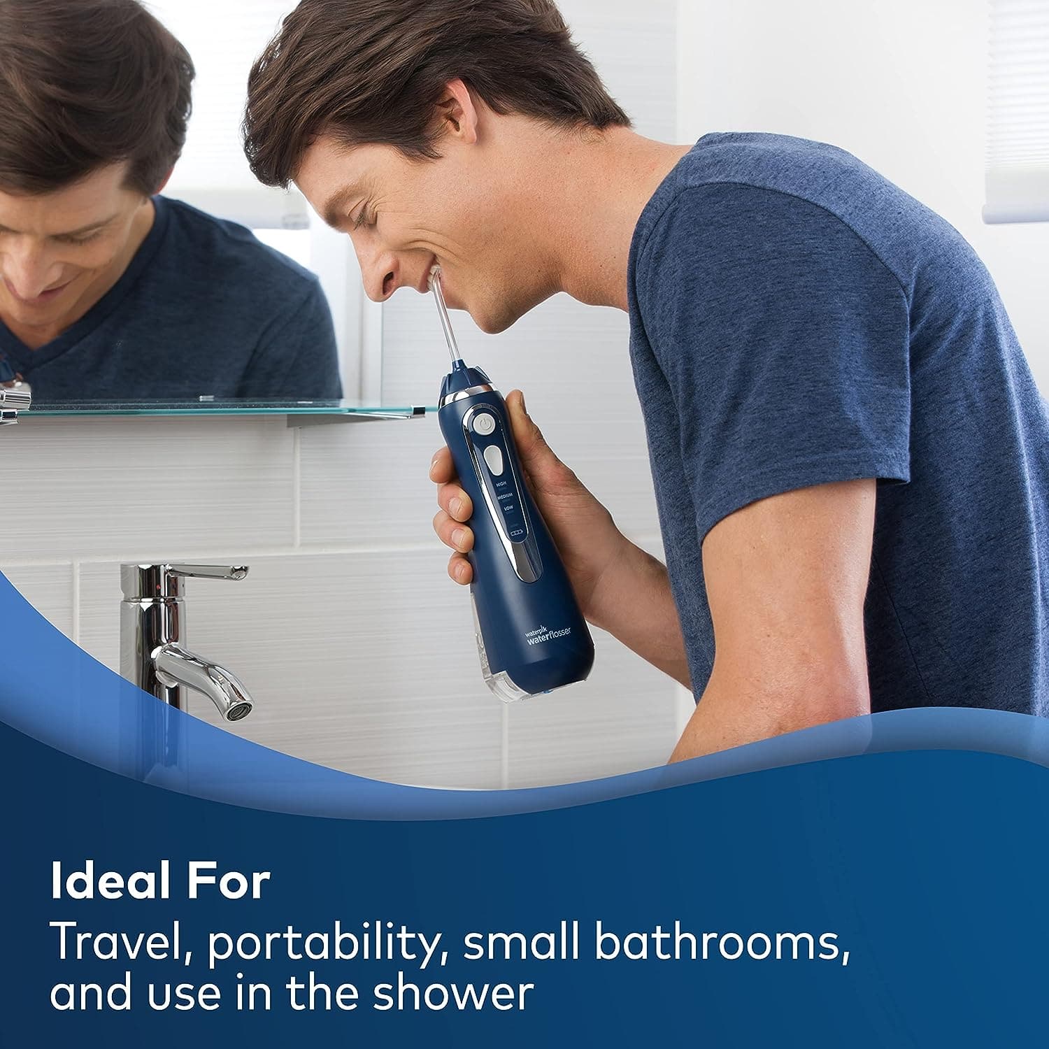 Buy Waterpik,Waterpik Cordless Advanced Water Flosser, 3 Pressure Settings, USB Charger, Blue, WP-583UK - Gadcet UK | UK | London | Scotland | Wales| Near Me | Cheap | Pay In 3 | Dental Water Jets