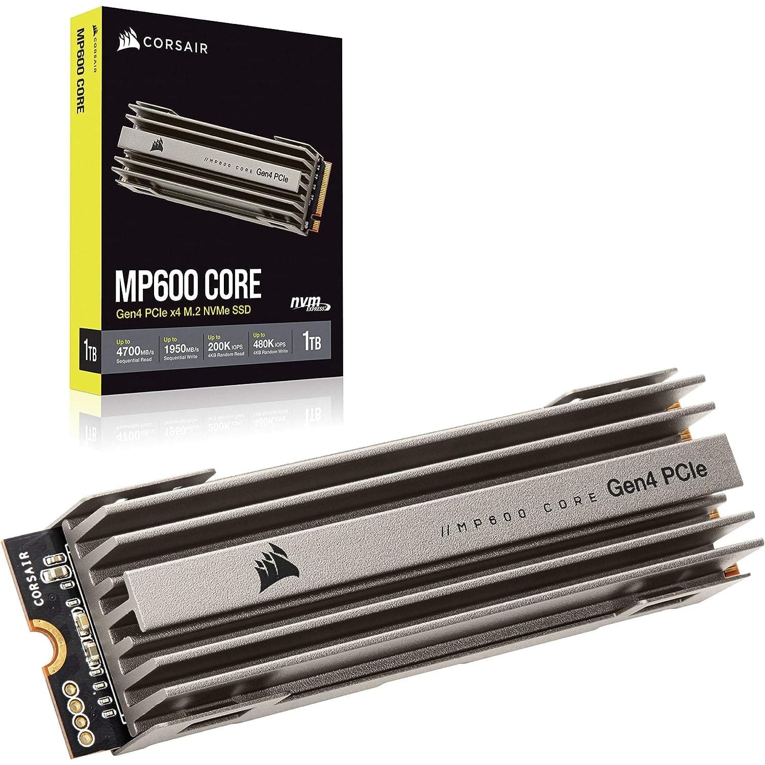 Buy Corsair,Corsair SSD MP600 CORE 1TB M.2 NVMe PCIe x4 Gen4 Up to 4,700MB/s Sequential Read 1,950MB/s Sequential Write Speeds, High-Speed I - Gadcet.com | UK | London | Scotland | Wales| Ireland | Near Me | Cheap | Pay In 3 | Computer Processors