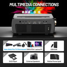 Buy ClokoWe,ClokoWe Mini Projector 1080P Full HD, 5G WiFi Bluetooth 12000L Portable Projector 4K Supported with 100“ Screen, Home & Outdoor 300" LED Movie Video Projector for TV Stick, Android, iOS - Gadcet.com | UK | London | Scotland | Wales| Ireland | Near Me | Cheap | Pay In 3 | Projectors