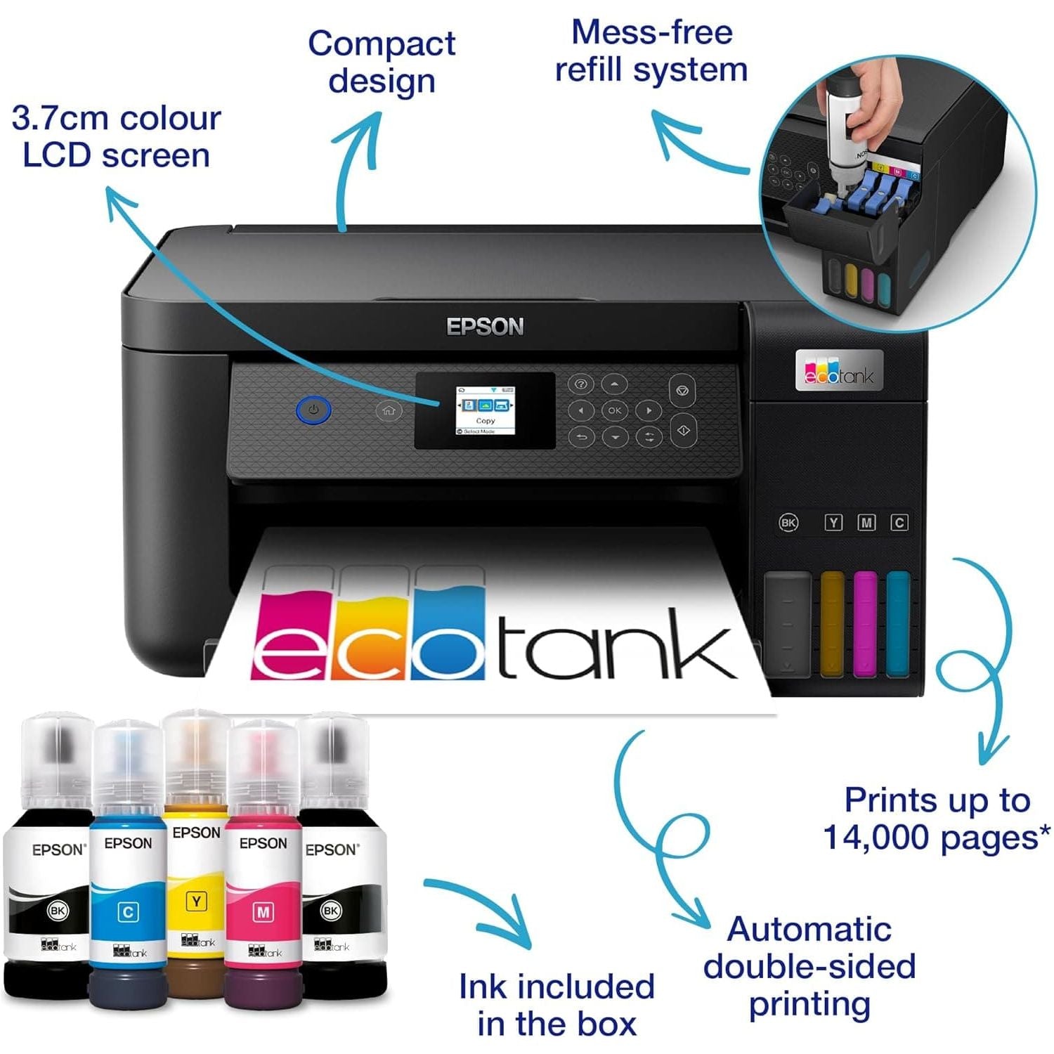 Buy Epson,Epson EcoTank ET-2850 Wireless Inkjet Printer - Gadcet UK | UK | London | Scotland | Wales| Ireland | Near Me | Cheap | Pay In 3 | Printers, Copiers & Fax Machines