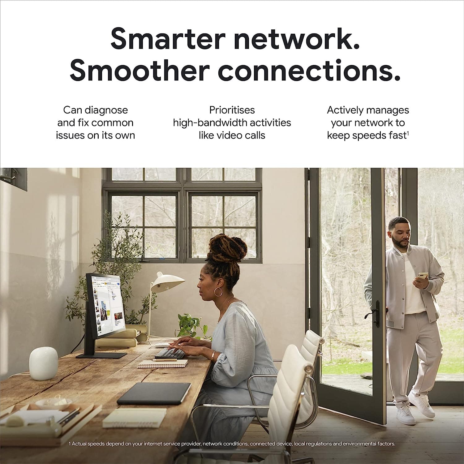 Buy Google,Google Wifi Pro – Wi-Fi 6e Mesh router snow, Pack of 1 - Gadcet.com | UK | London | Scotland | Wales| Ireland | Near Me | Cheap | Pay In 3 | Network Cards & Adapters
