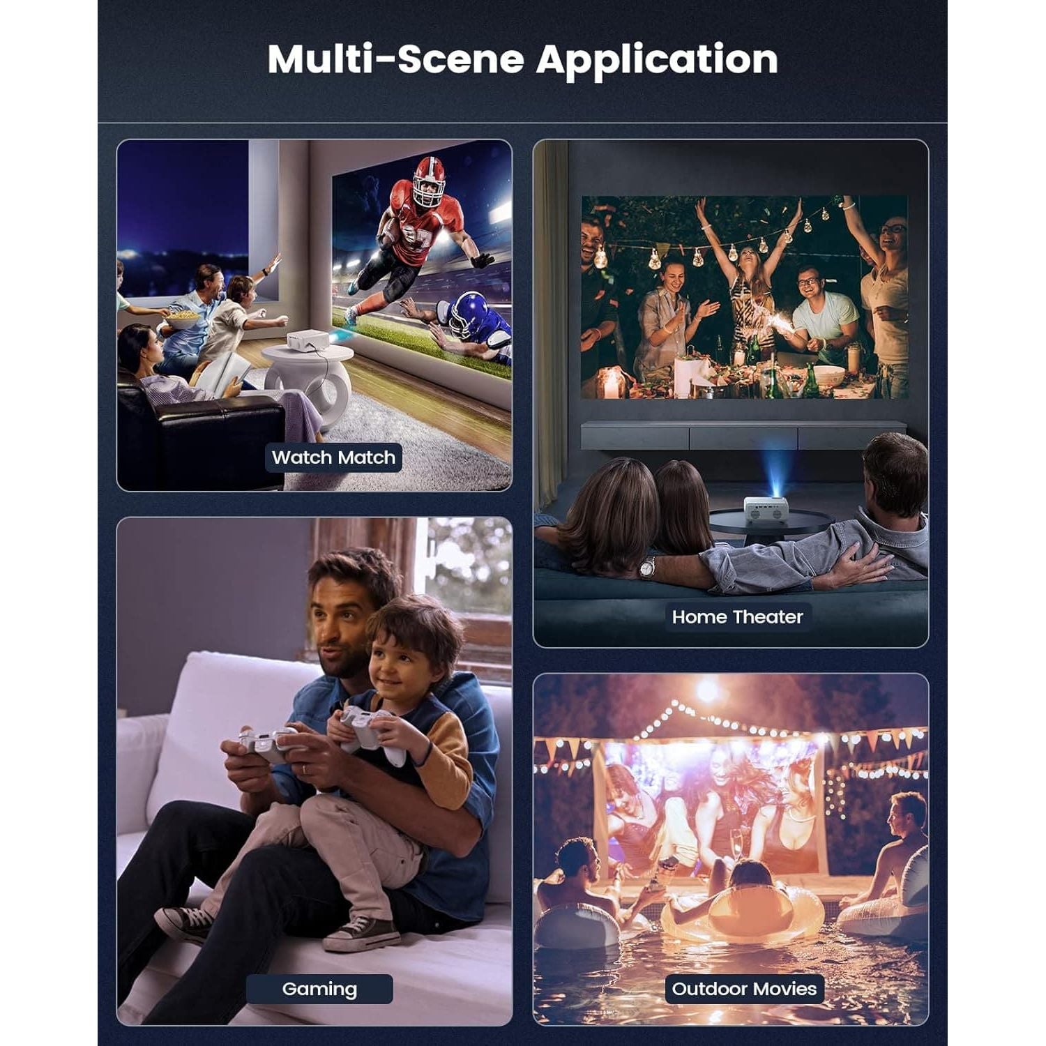 Buy ClokoWe,Mini Projector, ClokoWe WiFi Projector with Projector 1080P Full HD, 14000 Lux Portable Video 4K Projector Compatible with iphone TV Stick PS5 HDMI USB, Multimedia Home Movie Theater Projector - Gadcet UK | UK | London | Scotland | Wales| Near Me | Cheap | Pay In 3 | Projectors