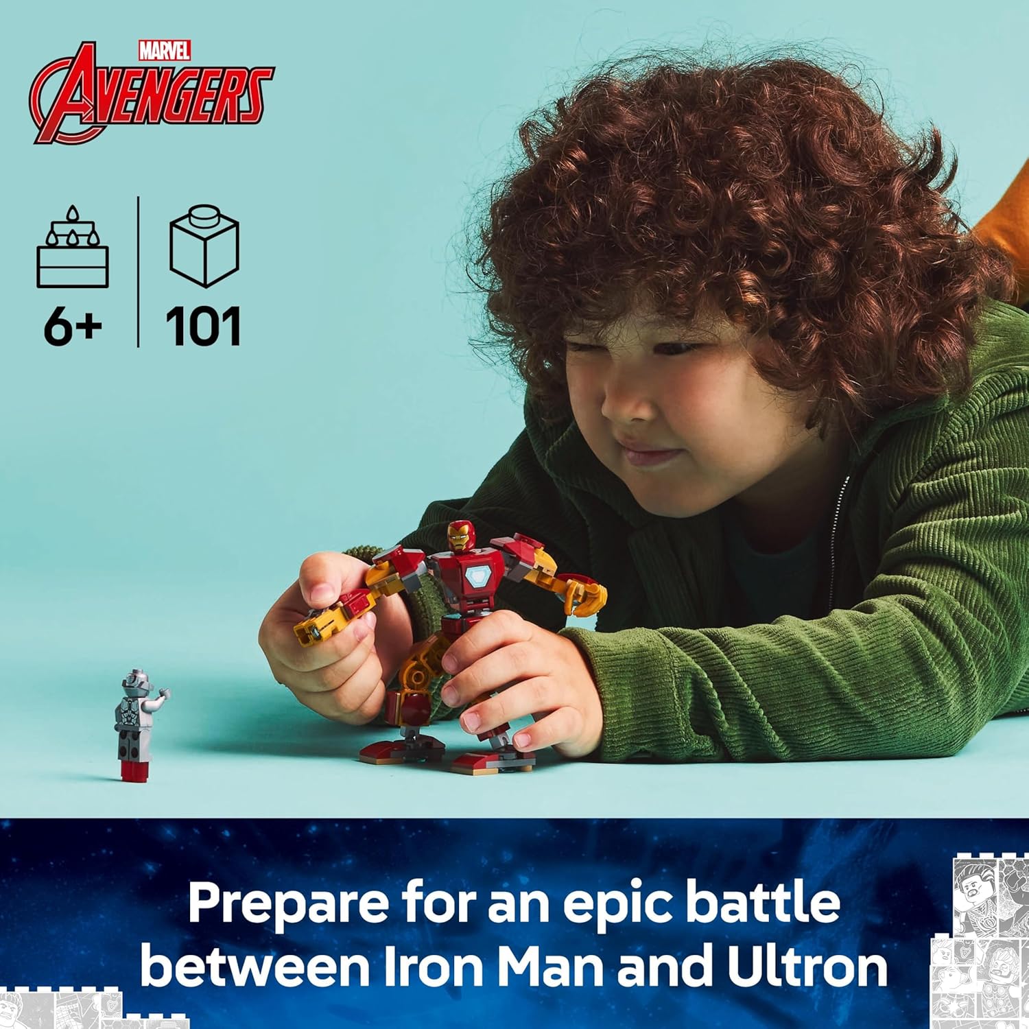 Buy LEGO,LEGO Marvel Iron Man Mech vs. Ultron - Buildable Super Hero Toy with 2 Minifigures - Build-and-Play Figure Set - Avengers Birthday Gift for 6 Plus Year Old Boys & Girls - Gadcet UK | UK | London | Scotland | Wales| Near Me | Cheap | Pay In 3 | Interlocking Blocks