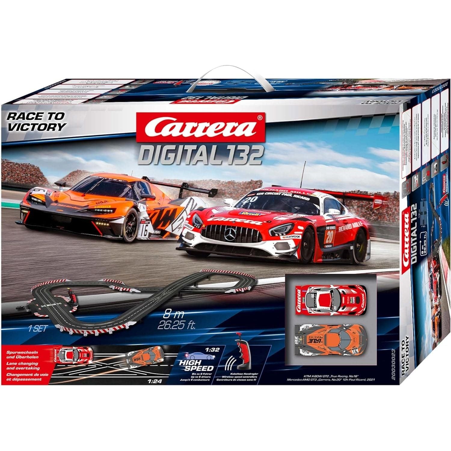 Buy Carrera,Carrera Digital 132 Race To Victory Slot Racing Set 1:32 Scale, 8.0m Track - UK Plug Edition - Gadcet UK | UK | London | Scotland | Wales| Near Me | Cheap | Pay In 3 | Toys & Games