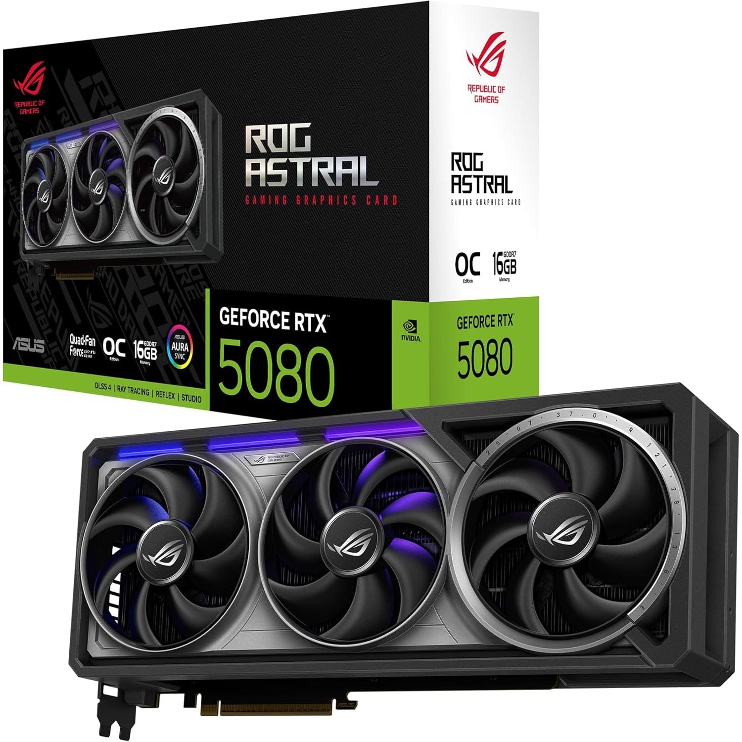 Buy Asus,ASUS ROG Astral GeForce RTX 5080 OC Edition 16GB GDDR7 Graphics Card - Gadcet UK | UK | London | Scotland | Wales| Near Me | Cheap | Pay In 3 | Video Cards & Adapters