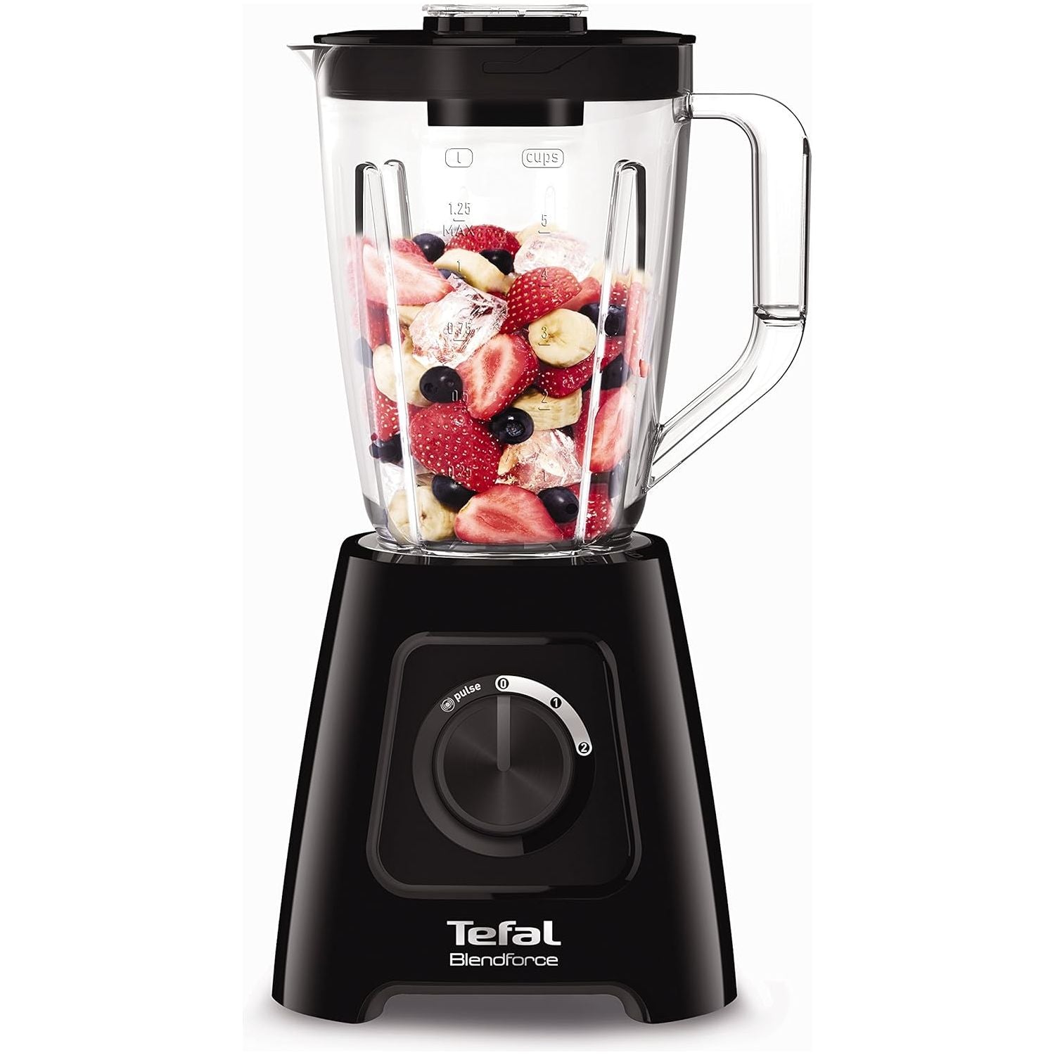 Buy Tefal,Tefal Blendforce II Blender - 2L Plastic Jug, 1.25L Effective Capacity, 600W, 4 Removable Stainless Steel Blades, Smoothie & Ice Crush, 2 Speeds + Pulse, Black (BL420840) - Gadcet UK | UK | London | Scotland | Wales| Near Me | Cheap | Pay In 3 | Food Mixers & Blenders