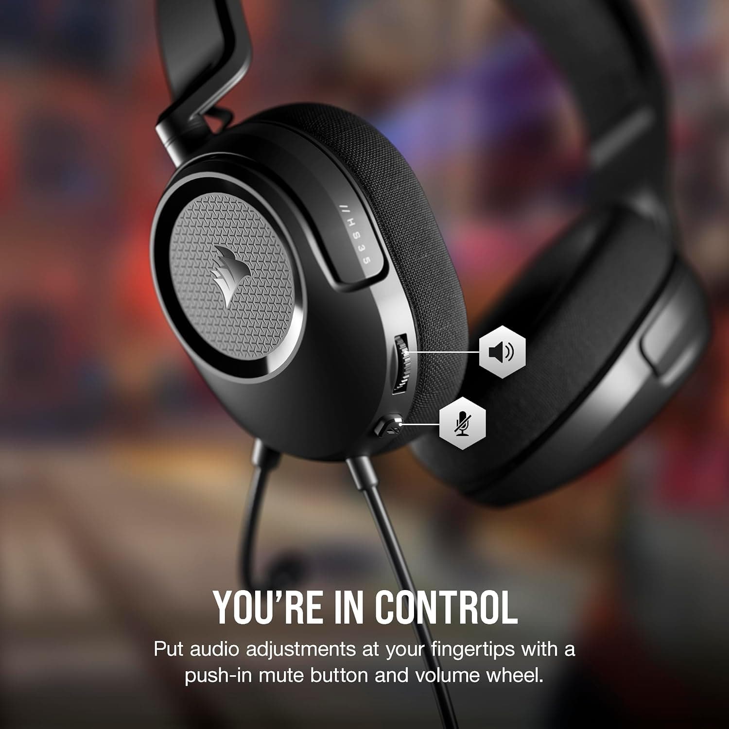 Buy Corsair,Corsair HS35 v2 Multiplatform Wired Gaming Headset – Flexible Omni-Directional Microphone – Universal 3.5mm Connection – PC, Mac, PS5, PS4, Xbox, Nintendo Switch, Mobile – Carbon - Gadcet UK | UK | London | Scotland | Wales| Near Me | Cheap | Pay In 3 | Headphones & Headsets