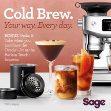 Sage Barista Touch Impress – Bean-to-Cup Coffee Machine with Grinder, Milk Frother, Cold Brew, 14 Presets, Touchscreen, 1700W, Stainless Steel