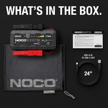 NOCO Boost X GBX55 12V Portable Lithium Car Jump Starter – 1750A, Heavy-Duty Battery Booster, Powerbank Charger, Gray
