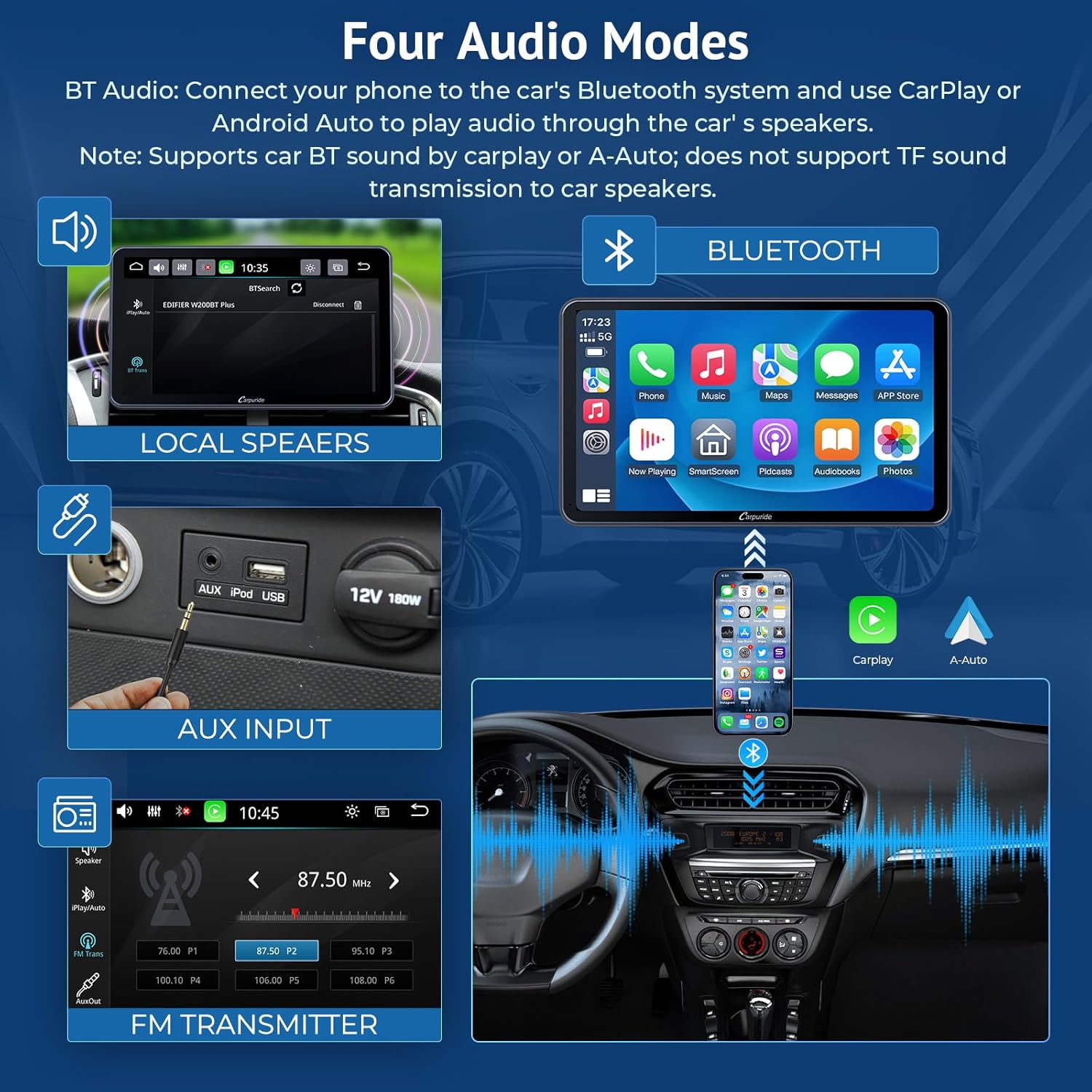Buy Carpuride,Carpuride 706 Wireless Apple Carplay & Android Auto - Gadcet UK | UK | London | Scotland | Wales| Near Me | Cheap | Pay In 3 | Motor Vehicle A/V Players & In-Dash Systems