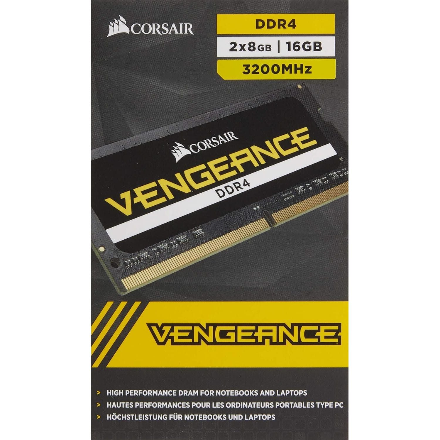 Buy Corsair,Corsair Vengeance SODIMM 16GB (2x8GB) DDR4 3200MHz CL22 Memory for Laptop/Notebooks (Intel 6th Generation Intel Core i5 and i7 Processor Support) Black - Gadcet UK | UK | London | Scotland | Wales| Ireland | Near Me | Cheap | Pay In 3 | Computer Components