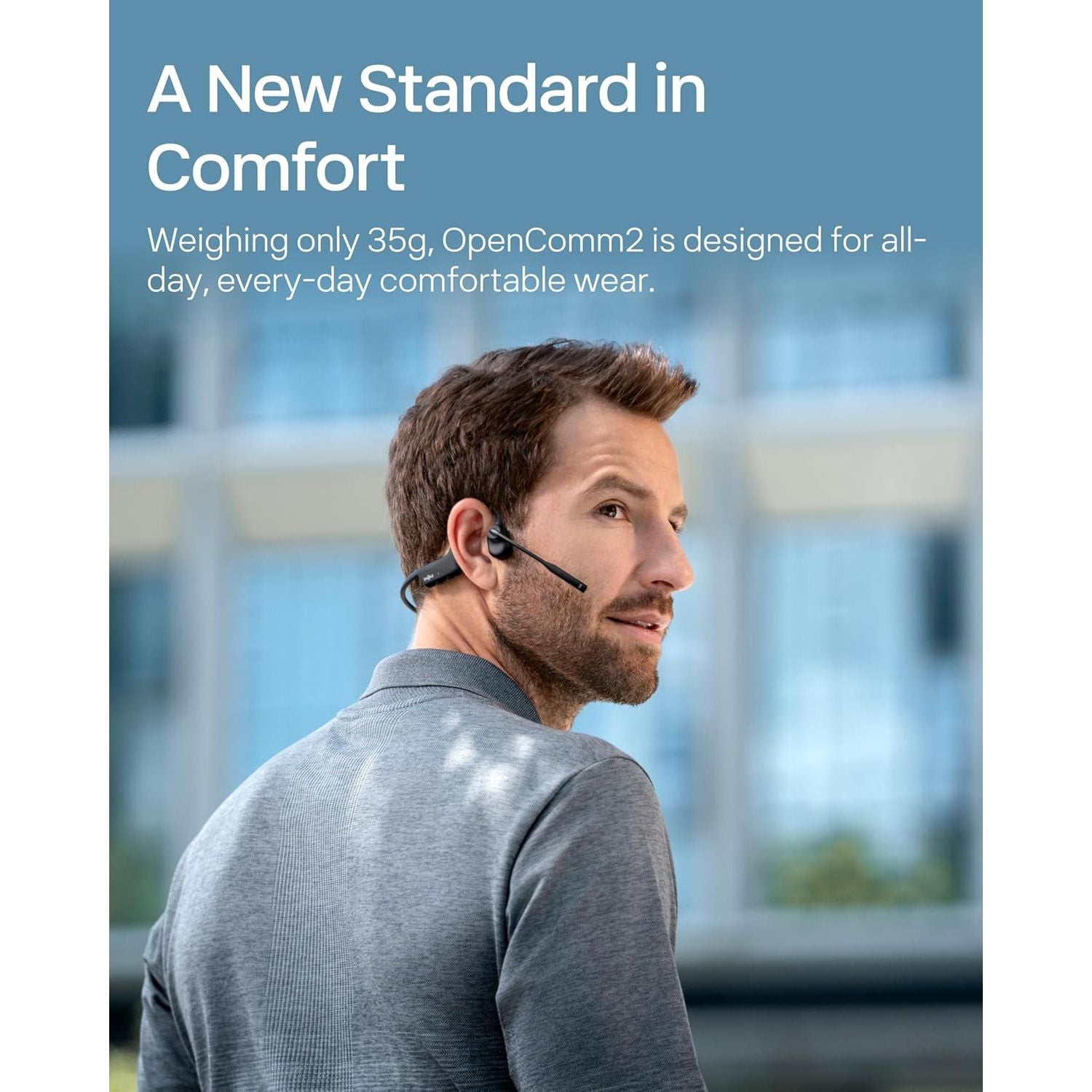 Buy Cashify Tech Ltd,SHOKZ OpenComm2 (2025 Upgrade) – Bone Conduction Open-Ear Bluetooth Headset with Noise-Cancelling Microphone, 16-Hour Talk Time, Wireless for Work, Calls, Meetings, and Driving - Gadcet UK | UK | London | Scotland | Wales| Near Me | Cheap | Pay In 3 | Headphones
