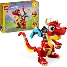 Buy LEGO,LEGO Creator 3in1 Red Dragon Toy to Fish Figure to Phoenix Bird Model, Animal Figures Set, Gifts for 6 Plus Year Old Boys, Girls and Kids - Gadcet UK | UK | London | Scotland | Wales| Near Me | Cheap | Pay In 3 | Interlocking Blocks