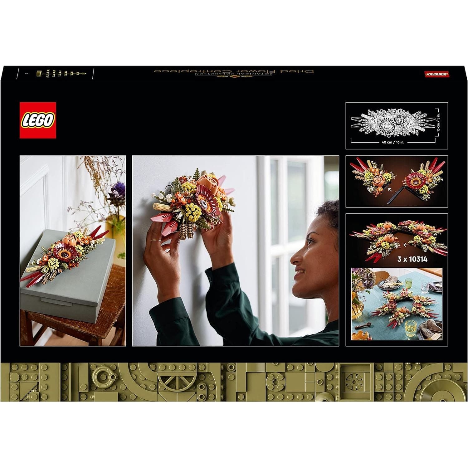 Buy LEGO,LEGO 10314 Icons Dried Flower Centrepiece, Botanical Collection Crafts Set for Adults, Artificial Flowers with Rose and Gerbera, Table or Wall Decoration, Unique Home Décor Gift for Wife or Husband - Gadcet UK | UK | London | Scotland | Wales| Ireland | Near Me | Cheap | Pay In 3 | Toys