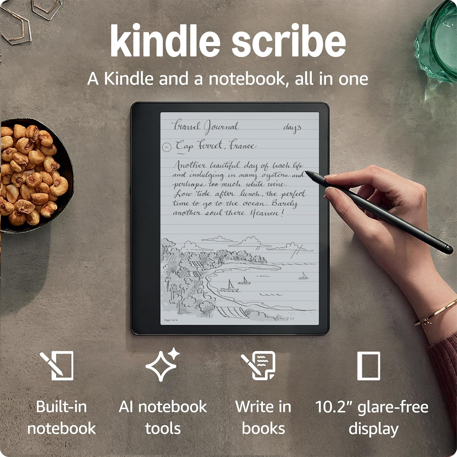 Buy Amazon,Kindle Scribe (2022) – 16GB eReader & Digital Notebook with 10.2" 300ppi Paperwhite Display & Basic Pen, Note-Taking & Summarisation Features - Gadcet UK | UK | London | Scotland | Wales| Near Me | Cheap | Pay In 3 | E-Book Readers