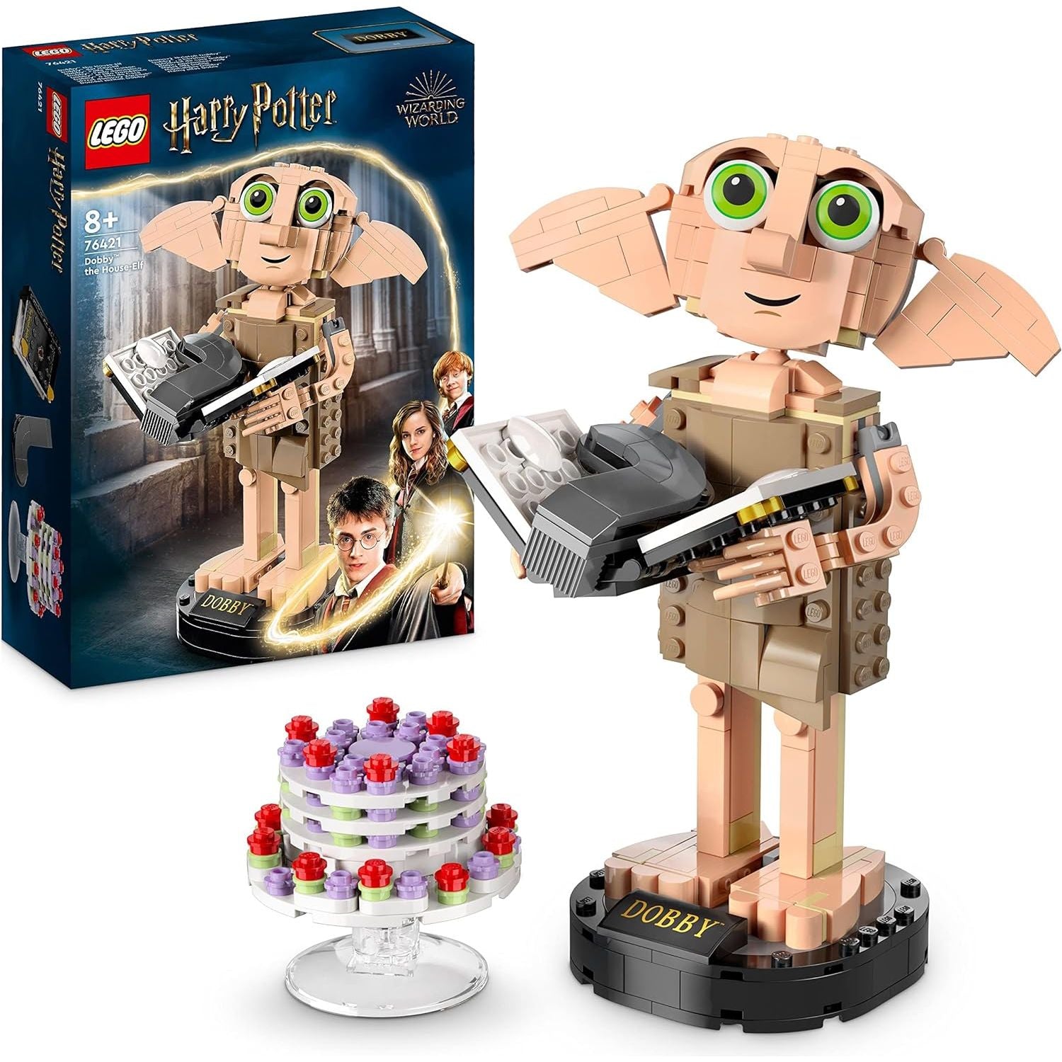 LEGO 76421 Harry Potter Dobby the House-Elf Set, Movable Iconic Figure Model, Toy or Bedroom Accessory Decoration, Character Collection, Gift for Girls, Boys, Teens and All Fans Aged 8+ - 1