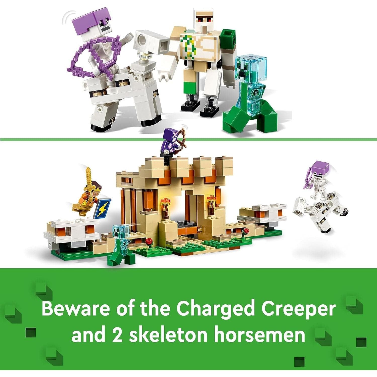 Buy Alann Trading Limited,LEGO Minecraft The Iron Golem Fortress, Buildable Castle Toy which Transforms into Large Figure, with 7 Characters includ. Crystal Knight, Skeleton Horsemen and a Charged Creeper 21250 - Gadcet UK | UK | London | Scotland | Wales| Near Me | Cheap | Pay In 3 | Toys & Games