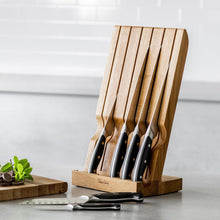 Robert Welch Professional Angle Oak Knife Block Set – 6-Piece Award-Winning Set