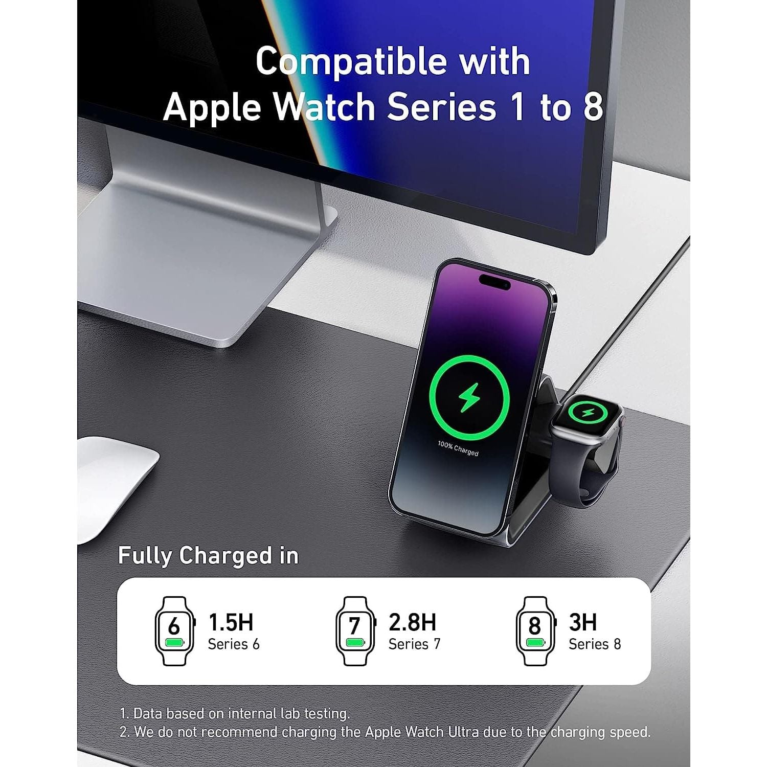 Buy Anker,Anker 737 , MagSafe Charger MagGo Charger (3-in-1 Station) with MFi-Certified 15W Max Fast Charging, For iPhone 14/13 / 12 Series, Apple Watch S8 / 7/6, AirPods 3 / Pro - Gadcet.com | UK | London | Scotland | Wales| Ireland | Near Me | Cheap | Pay In 3 | Power Adapter & Charger Accessories