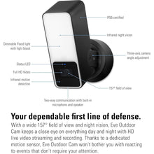 Buy Eve,Eve Outdoor Cam - 1080p Wi-Fi Floodlight Camera with Night Vision, HomeKit Secure Video, Motion Sensor, Two-Way Communication, Flexible Installation - Gadcet UK | UK | London | Scotland | Wales| Near Me | Cheap | Pay In 3 | Surveillance Cameras