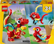 Buy LEGO,LEGO Creator 3in1 Red Dragon Toy to Fish Figure to Phoenix Bird Model, Animal Figures Set, Gifts for 6 Plus Year Old Boys, Girls and Kids - Gadcet UK | UK | London | Scotland | Wales| Near Me | Cheap | Pay In 3 | Interlocking Blocks