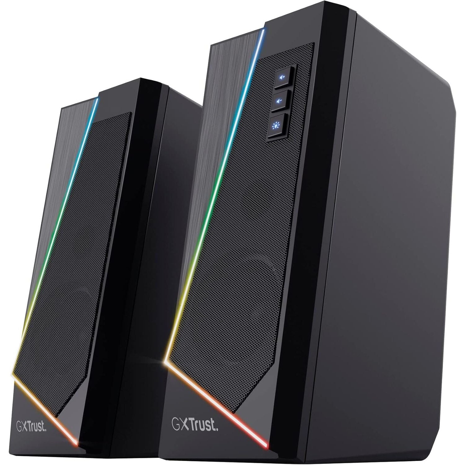 Buy RGB,Trust Gaming GXT 609 Zoxa 2.0 PC Speakers, 12W, RGB Lighting, USB Powered, 3.5mm AUX, Volume Control, Stereo Speakers for Desktop & Laptop - Black - Gadcet UK | UK | London | Scotland | Wales| Near Me | Cheap | Pay In 3 | Speakers