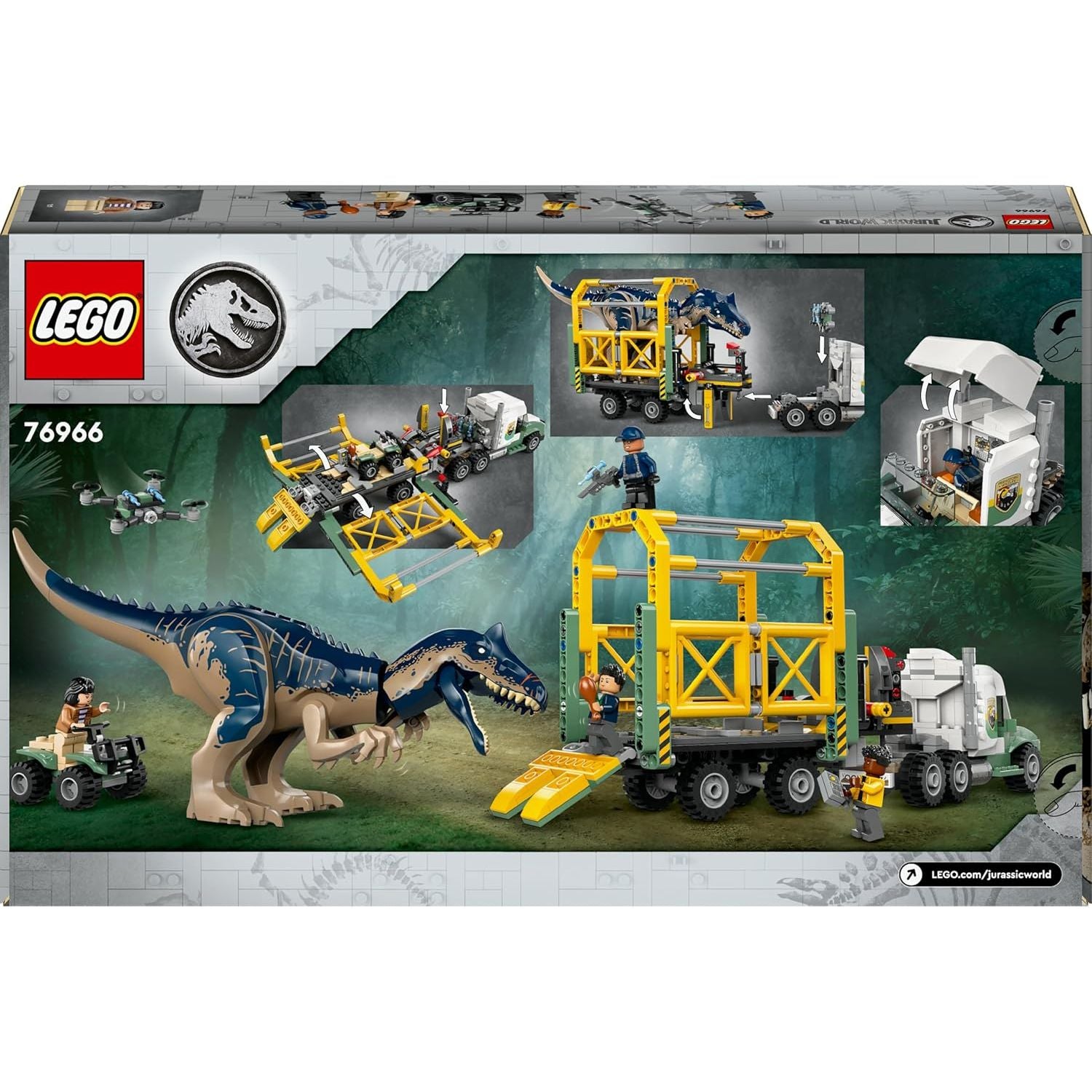 Buy LEGO,LEGO Jurassic World Dinosaur Missions Allosaurus Transport Truck (76966) – Toy Set with Kenji, Darius & Yaz Figures, Fun Gift for Kids Aged 8+ - Gadcet UK | UK | London | Scotland | Wales| Near Me | Cheap | Pay In 3 | Interlocking Blocks