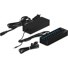 Buy Sabrent,SABRENT 10 port USB hub 3.2x1 with power adapter 60W, usb3 fast Powered data hub - Gadcet.com | UK | London | Scotland | Wales| Ireland | Near Me | Cheap | Pay In 3 | Computer Accessories