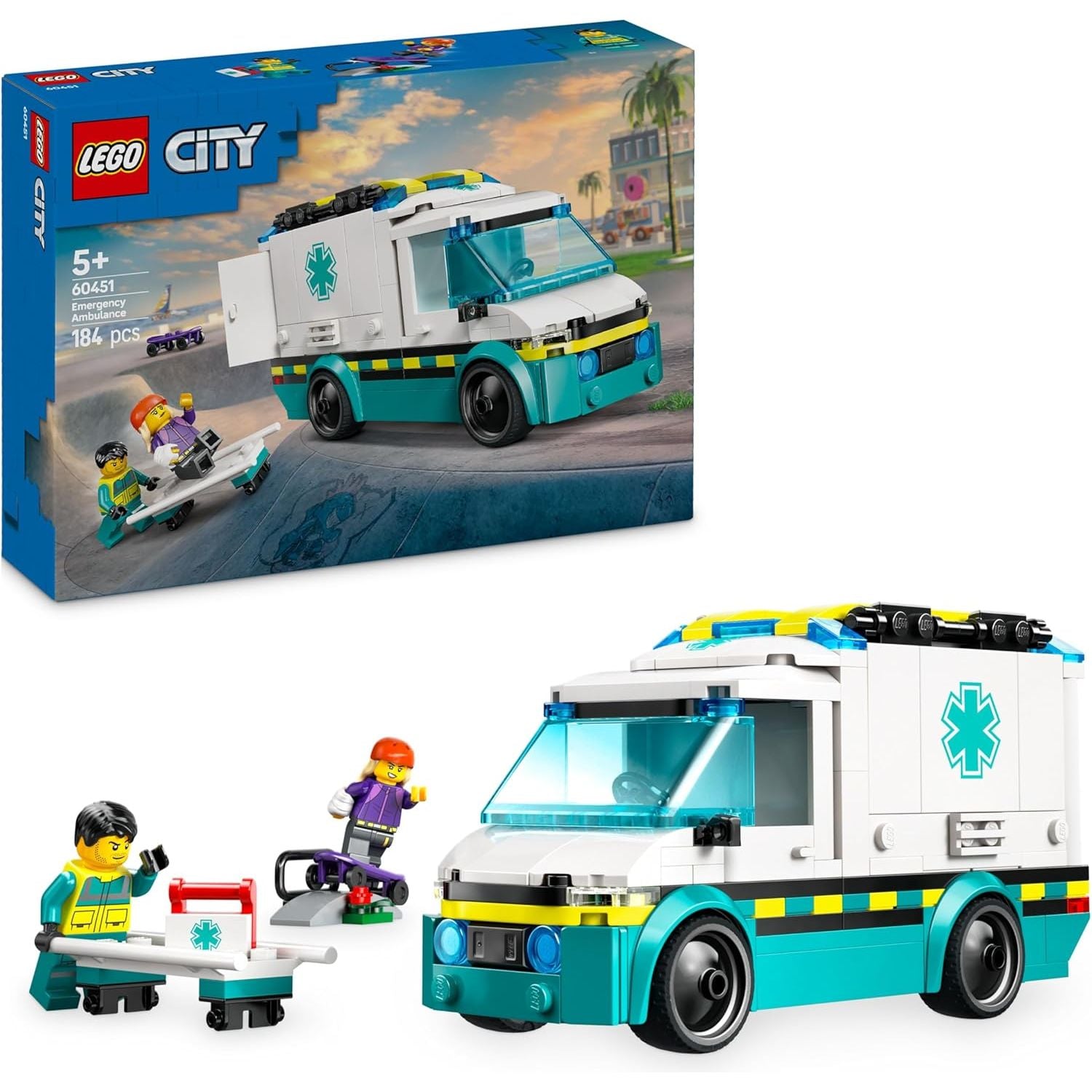 Buy LEGO,LEGO City Emergency Ambulance Toy with 2 Minifigures - Educational Learning Toys for 5+ Year Old Boys & Girls - Gift Ideas for Birthdays & Holidays - Gadcet UK | UK | London | Scotland | Wales| Near Me | Cheap | Pay In 3 | Interlocking Blocks