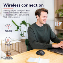 Trust Fyda Rechargeable Wireless Mouse – 800-2400 DPI, 6 Buttons, Ergonomic Design, Black