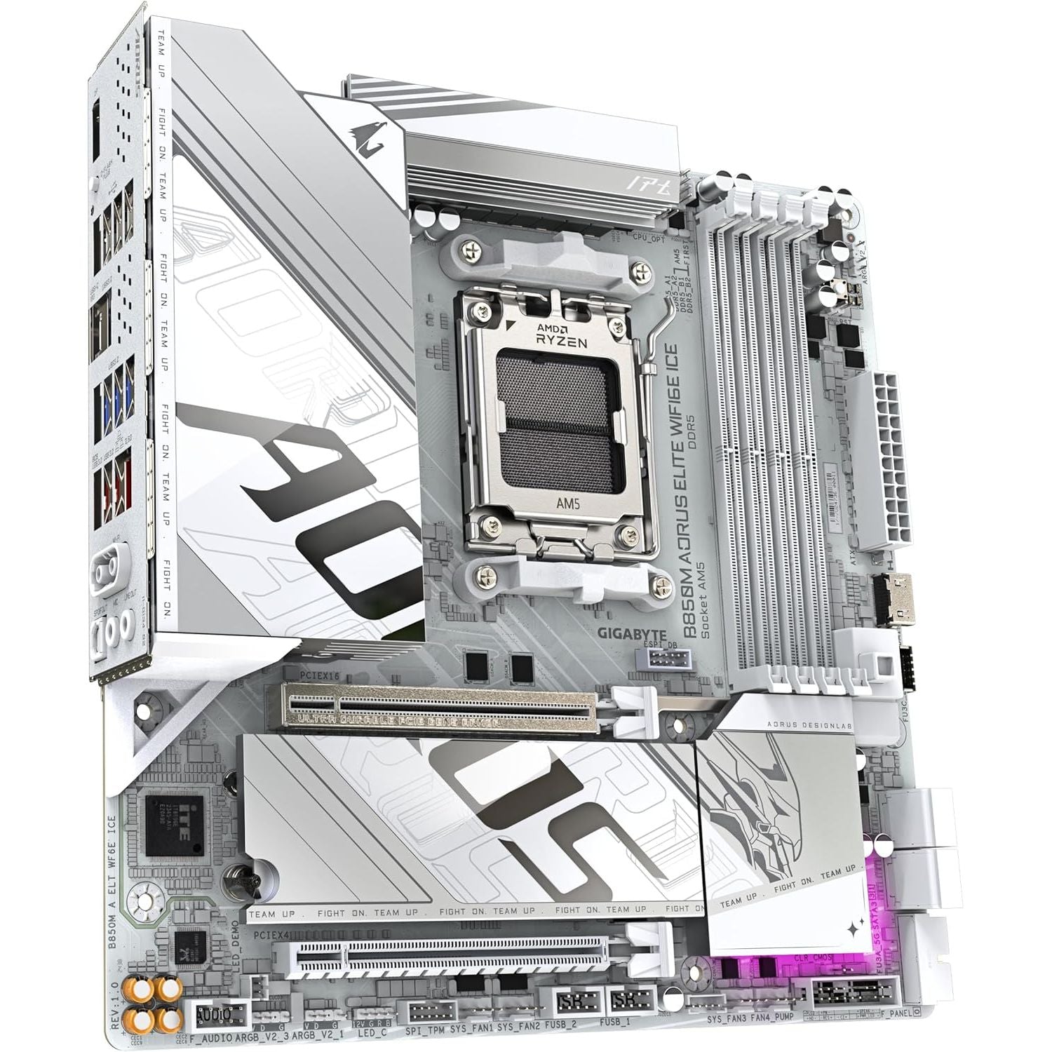 Buy GIGABYTE,GIGABYTE B850M AORUS ELITE WIFI6E ICE Motherboard – AMD AM5 Socket, Supports Ryzen 9000 / 8000 / 7000 Series Processors, DDR5, PCIe 5.0, WiFi 7, 2.5G LAN - Gadcet UK | UK | London | Scotland | Wales| Near Me | Cheap | Pay In 3 | Motherboards