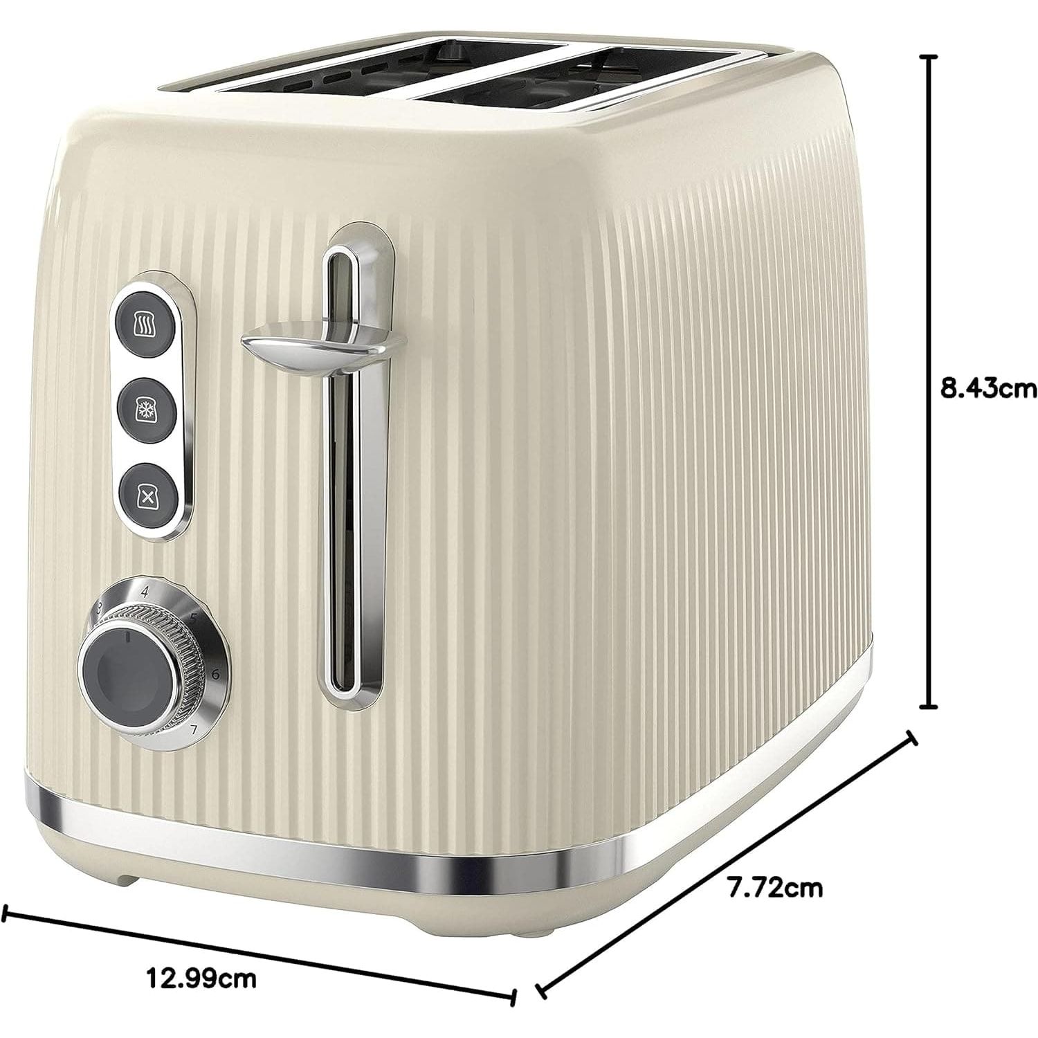Buy BREVILLE,Breville Bold Vanilla Cream 2-Slice Toaster with High-Lift and Wide Slots | Cream and Silver Chrome - Gadcet UK | UK | London | Scotland | Wales| Ireland | Near Me | Cheap | Pay In 3 | Electronics