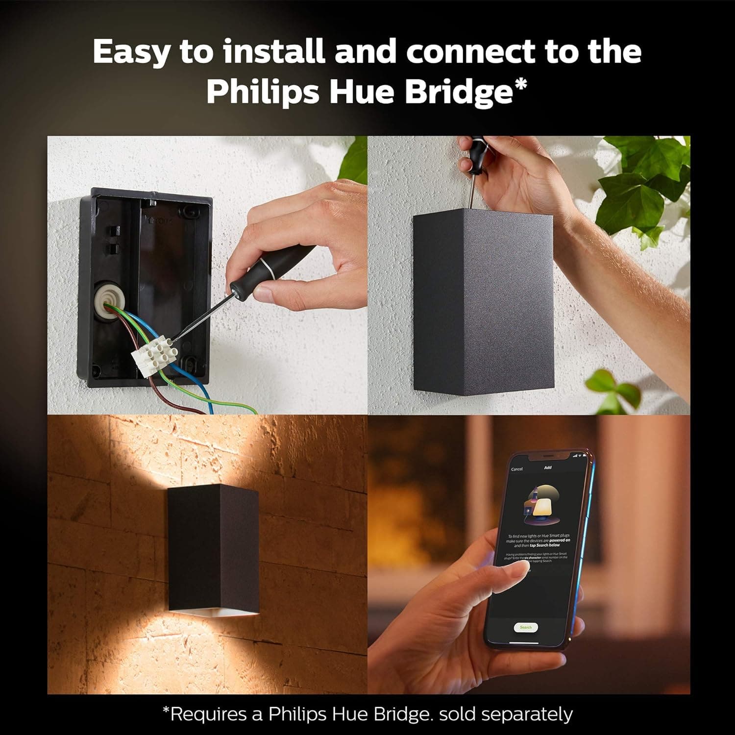 Buy Philips Hue,Philips Hue Resonate White and Colour Ambiance LED Smart Outdoor Wall Light, Black, Compatible with Alexa, Google Assistant and Apple HomeKit - Gadcet UK | UK | London | Scotland | Wales| Ireland | Near Me | Cheap | Pay In 3 | Home & Garden