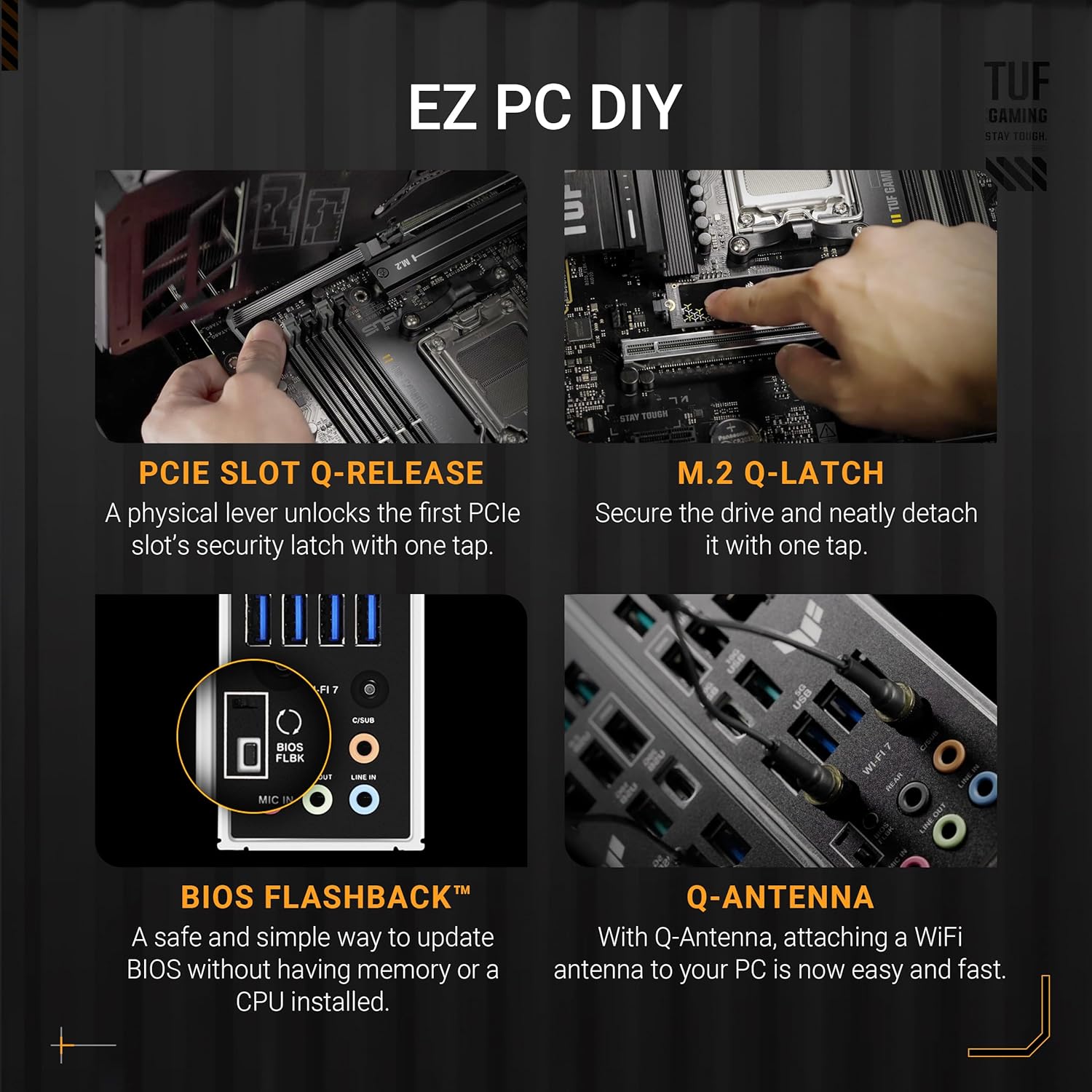 Buy ASUS,ASUS TUF GAMING B850-PLUS WIFI AMD ATX Motherboard | 14+2+1 80A Power Stages, DDR5, PCIe 5.0 Ready, 3× M.2 Slots, Wi-Fi 7, 2.5Gb LAN, USB-C 20Gbps, Aura Sync RGB - Gadcet UK | UK | London | Scotland | Wales| Near Me | Cheap | Pay In 3 | Motherboards