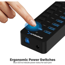 Buy Sabrent,SABRENT 10 port USB hub 3.2x1 with power adapter 60W, usb3 fast Powered data hub - Gadcet.com | UK | London | Scotland | Wales| Ireland | Near Me | Cheap | Pay In 3 | Computer Accessories