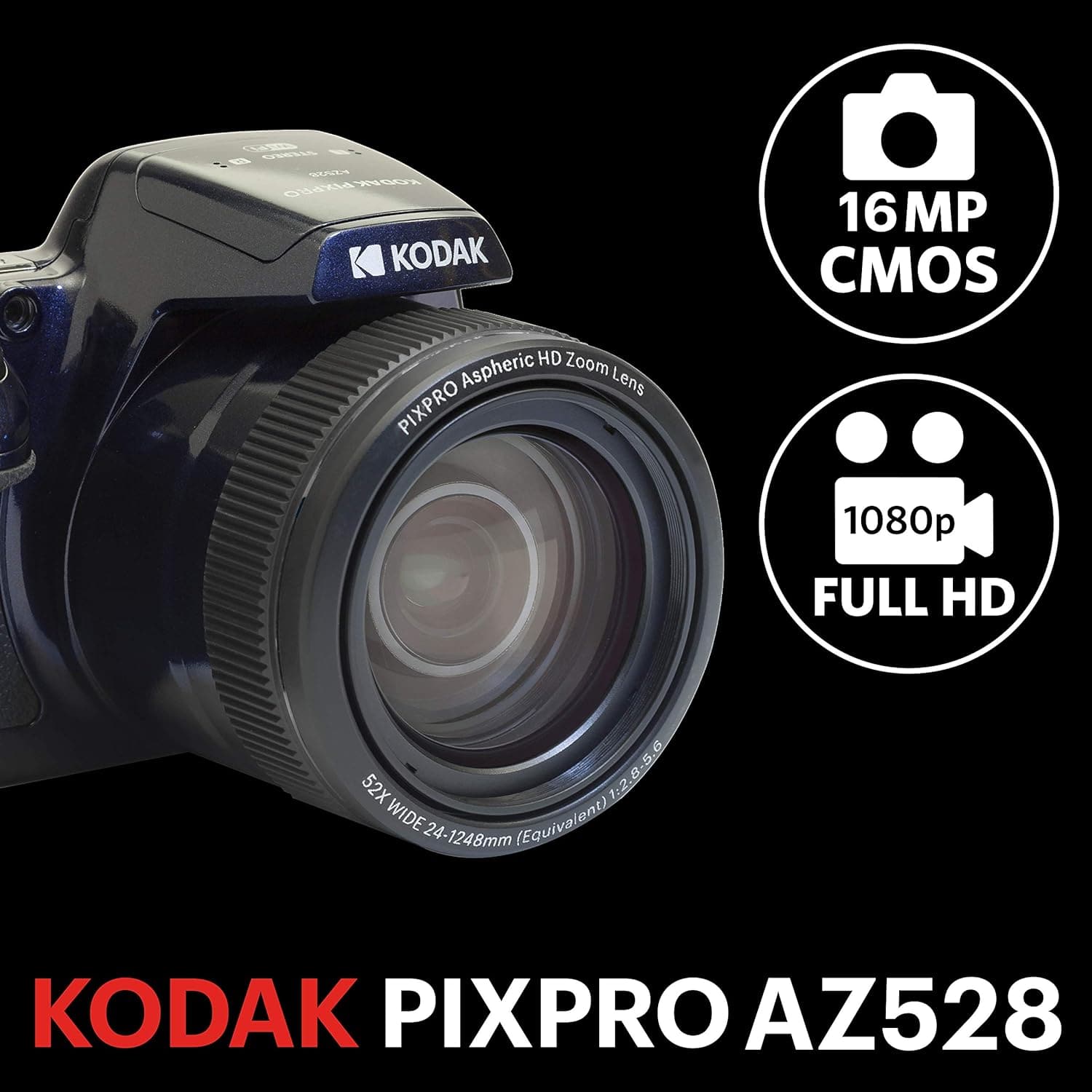 Buy KODAK,Kodak Pixpro AZ528 Astro Zoom - 20MP - Midnight Blue - Gadcet UK | UK | London | Scotland | Wales| Near Me | Cheap | Pay In 3 | Cameras & Optics