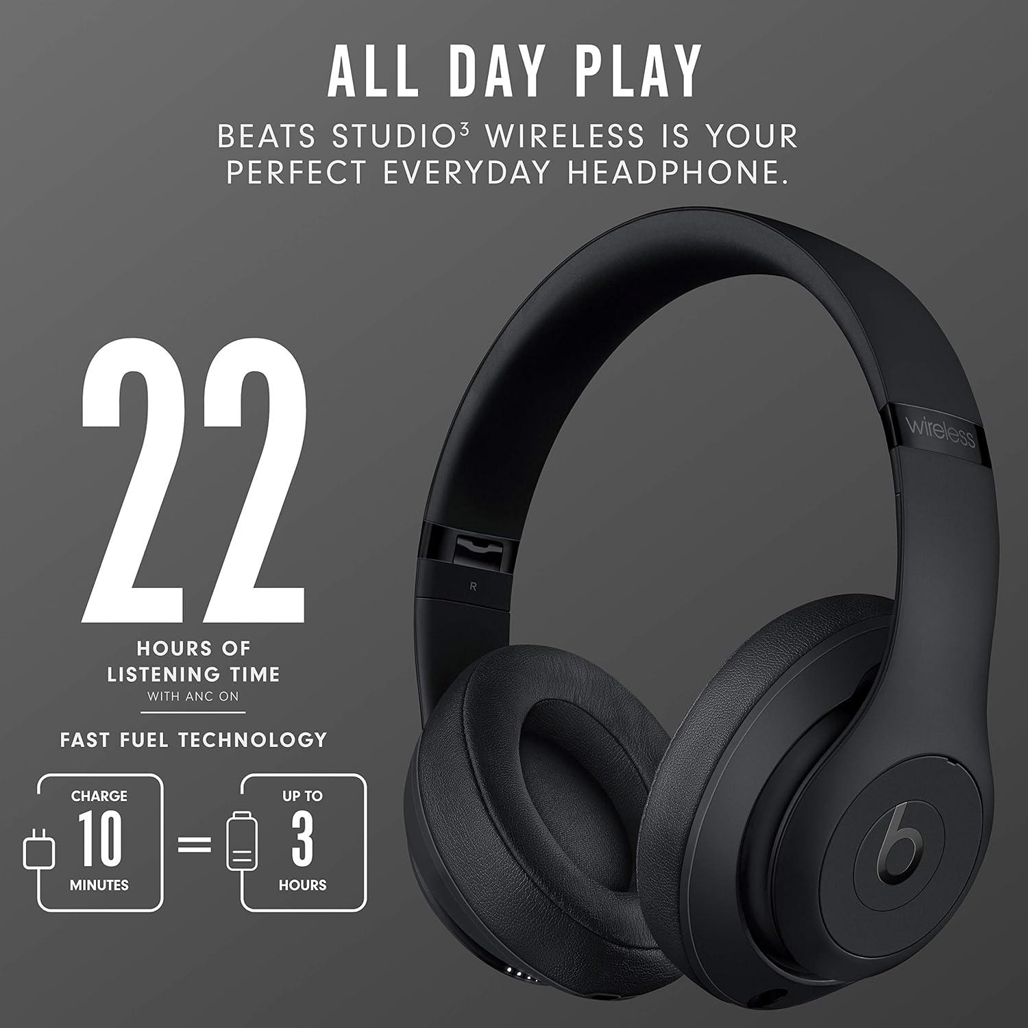 Buy Beats,Beats Studio3 Wireless Noise Cancelling Headphones | Over-Ear Bluetooth Headphones | Apple W1 Chip | Matte Black - Gadcet UK | UK | London | Scotland | Wales| Near Me | Cheap | Pay In 3 | Over-Ear Headphones