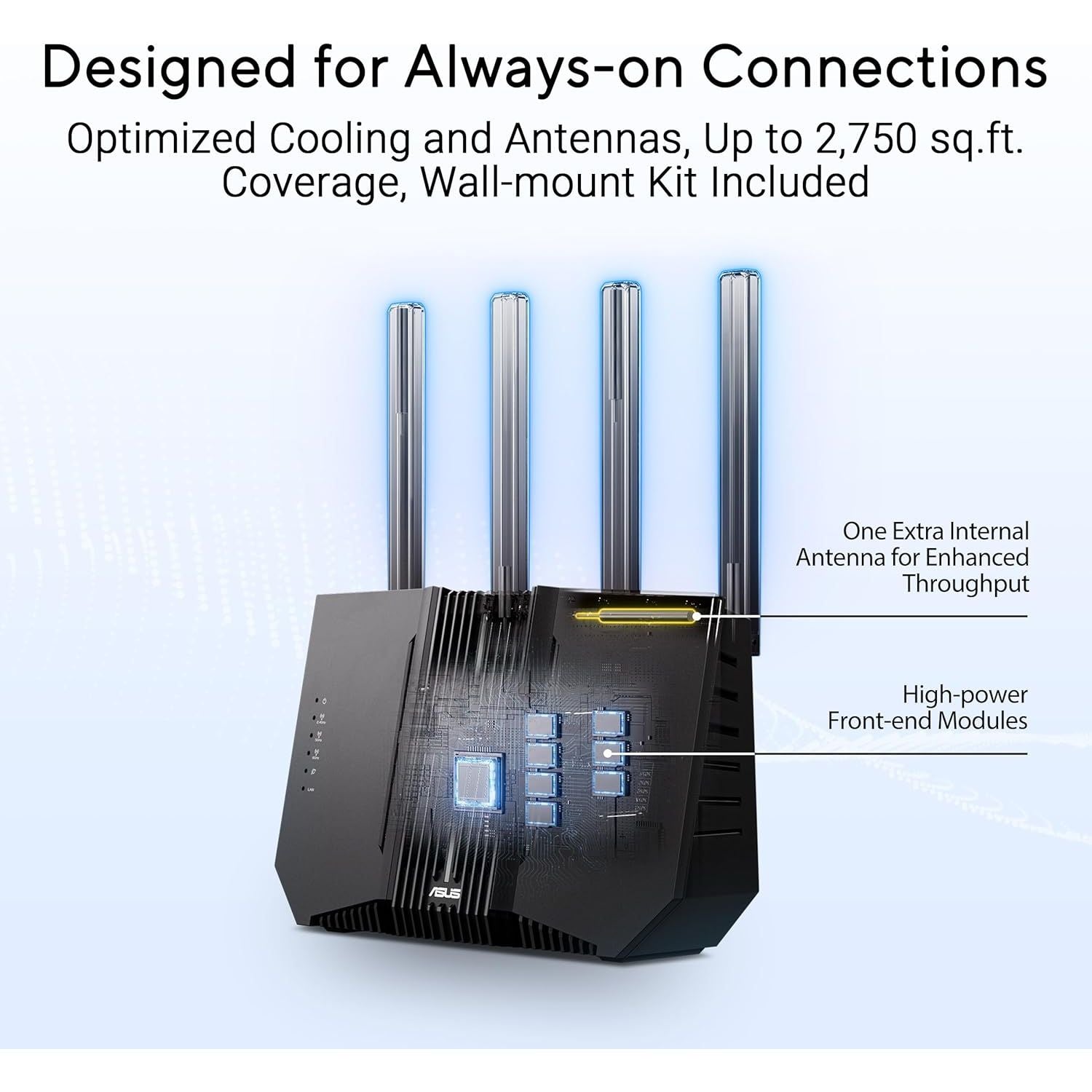 Buy ASUS,ASUS RT-BE86U BE6800 Dual-Band WiFi 7 Router – 4096-QAM, MLO, AiMesh, VPN & Network Security, Guest Network Pro - Gadcet UK | UK | London | Scotland | Wales| Near Me | Cheap | Pay In 3 | Wireless Routers