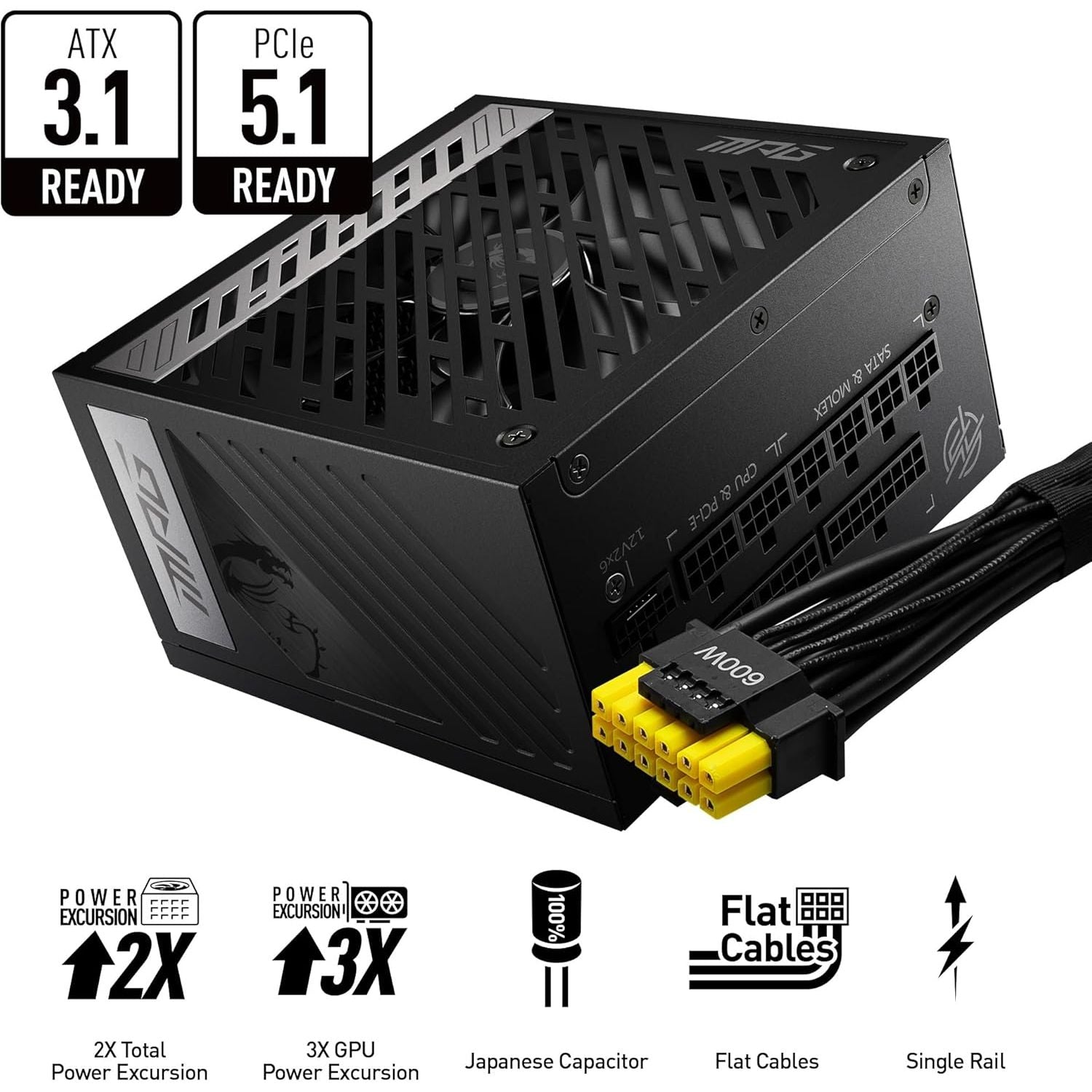 Buy MSI,MSI MPG A1000G PCIe5 Power Supply Unit – 1000W, Fully Modular ATX 3.0, 80 Plus Gold Certified, UK Plug – Black - Gadcet UK | UK | London | Scotland | Wales| Near Me | Cheap | Pay In 3 | Computer Power Supplies