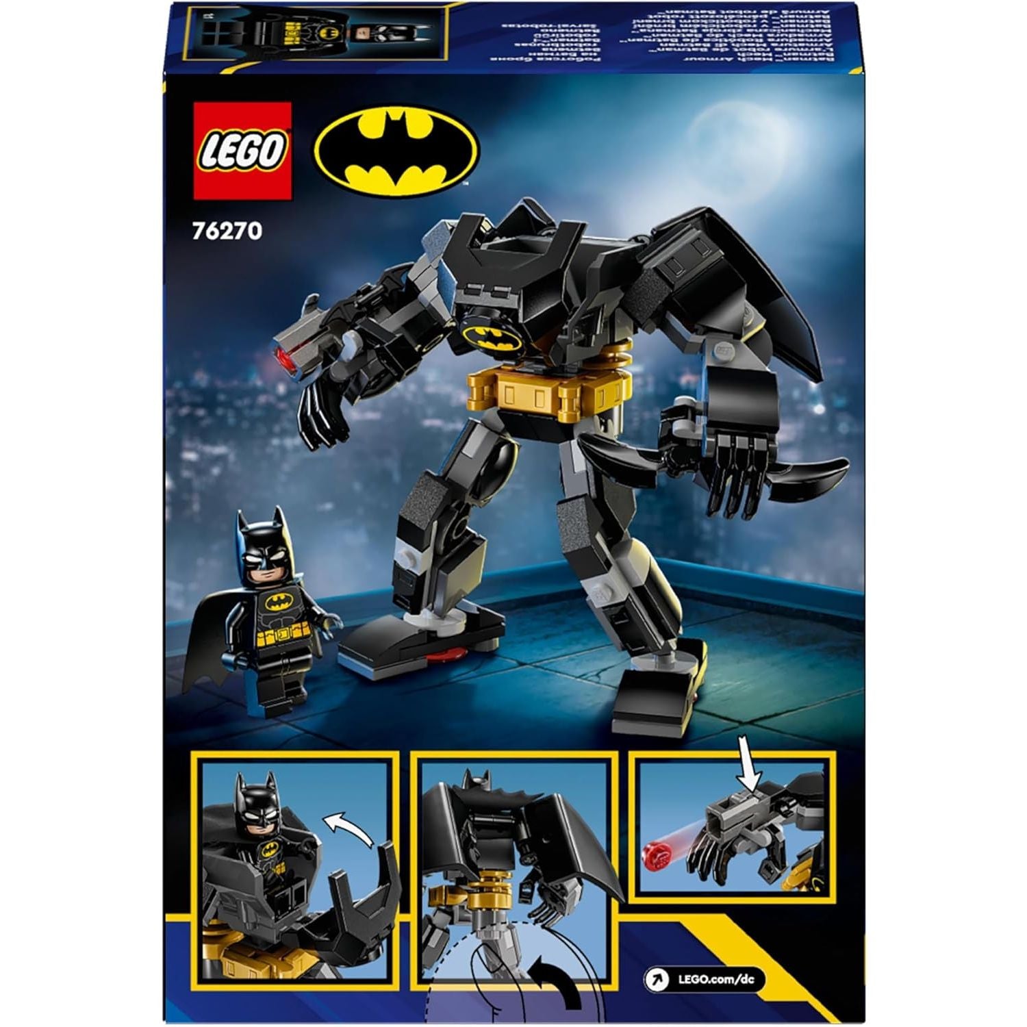 Buy LEGO,LEGO DC Batman Mech Armour Super-Hero Toy for Kids, Collectible Set with Robot Action Figure and Minifigure, Small Creative Gift for 6 Plus Year Old Boys, Girls 76270 - Gadcet UK | UK | London | Scotland | Wales| Near Me | Cheap | Pay In 3 | Interlocking Blocks