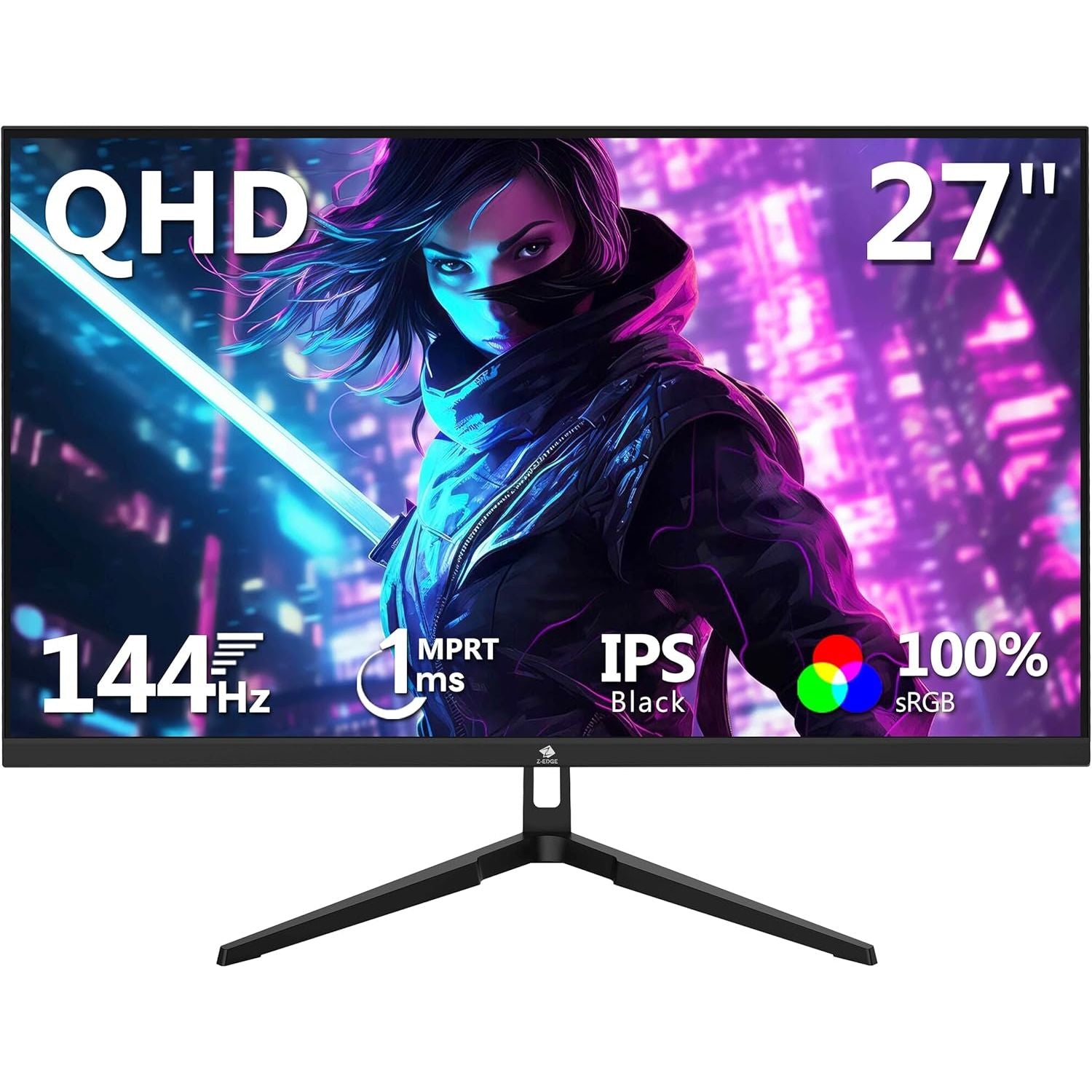 Buy Z-Edge,Z-Edge 27-Inch QHD Gaming Monitor, 144Hz, 2K 2560x1440 IPS, 1ms MPRT, Black - Gadcet UK | UK | London | Scotland | Wales| Near Me | Cheap | Pay In 3 | Computer Monitors