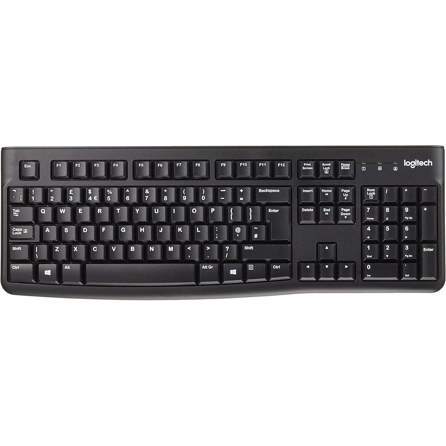 Buy Logitech,Logitech K120 Wired Business Keyboard for Windows or Linux, USB Plug-and-Play, Full-Size, Spill Resistant, Curved Space Bar, PC/Laptop, QWERTY UK Layout - Black - Gadcet | UK | London | Scotland | Wales| Near Me | Cheap | Pay In 3 | Keyboard & Mouse